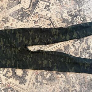 SPANX Green Camouflage Leggings